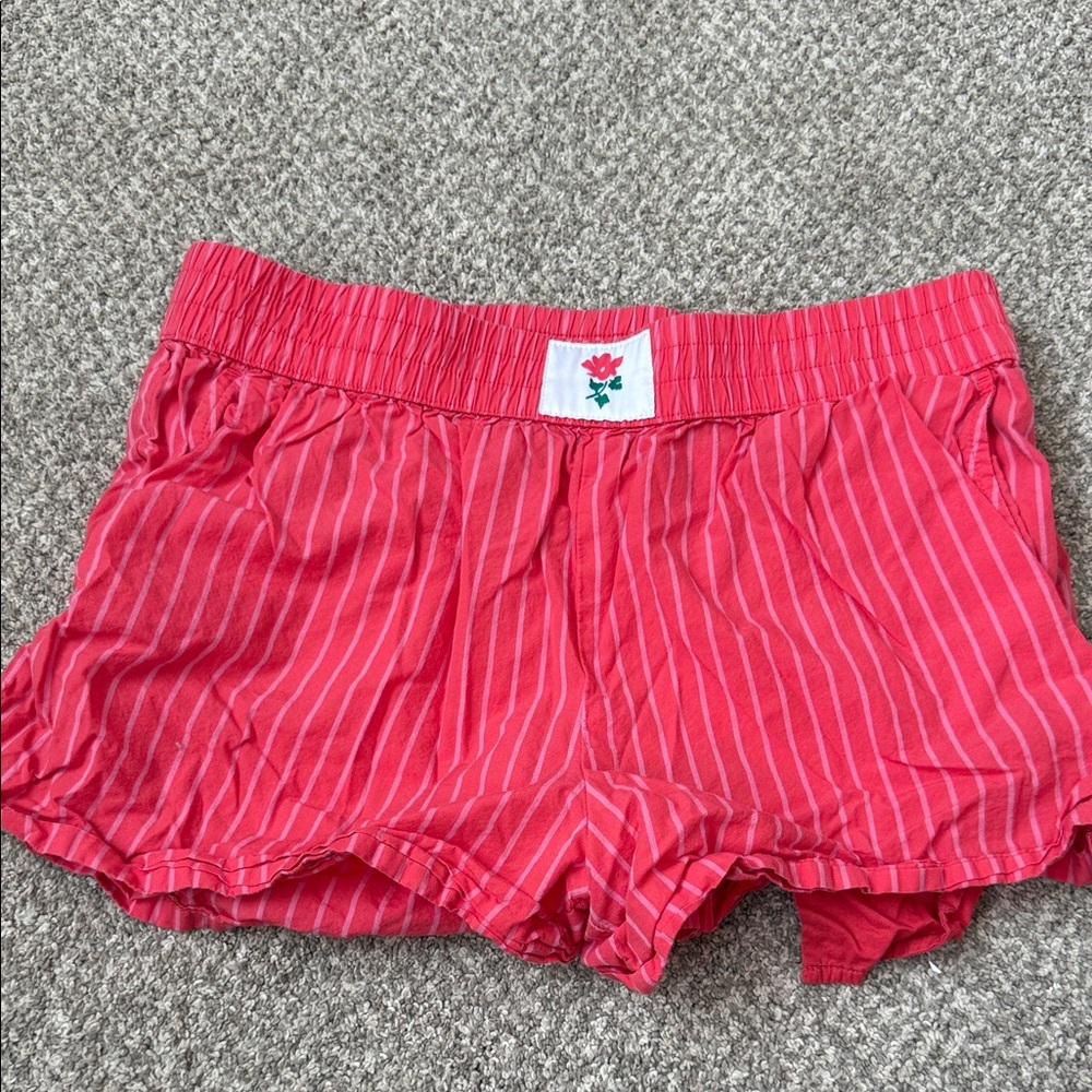 Universal Thread Red Striped Pajama Shorts